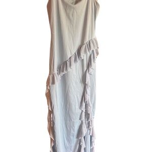 Elegant Blue Ruffle Dress